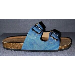 YoKi Gian-91 Women's Slip On Denim Sandal With Double Buckle Strap Size 10 NIB
